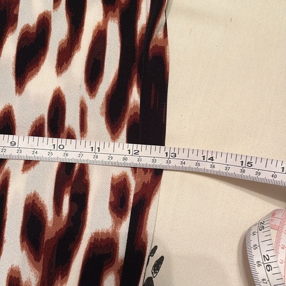 Bold Element Brown and Black Leopard Print Sleeveless Jumpsuit Chain Belt - Picture 14 of 16